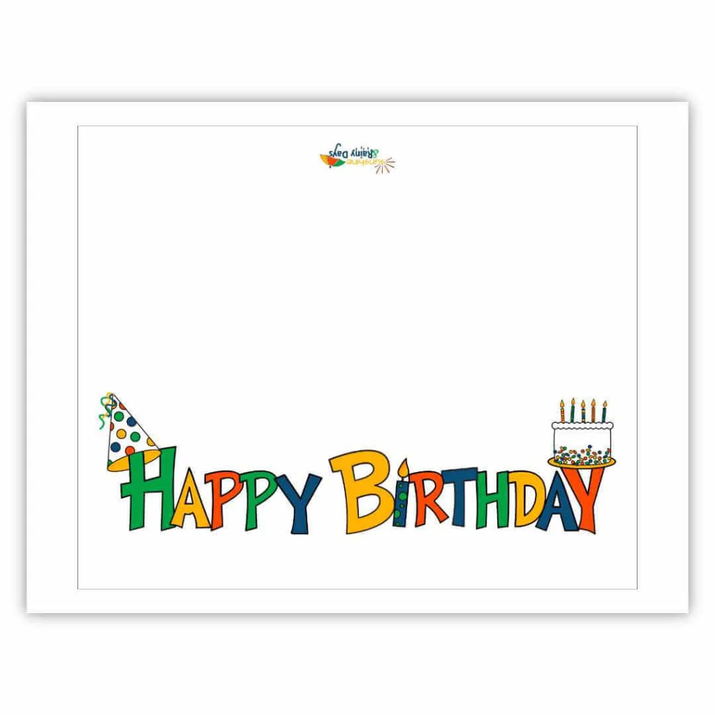 Happy Birthday Card Free Printable - Sunshine and Rainy Days