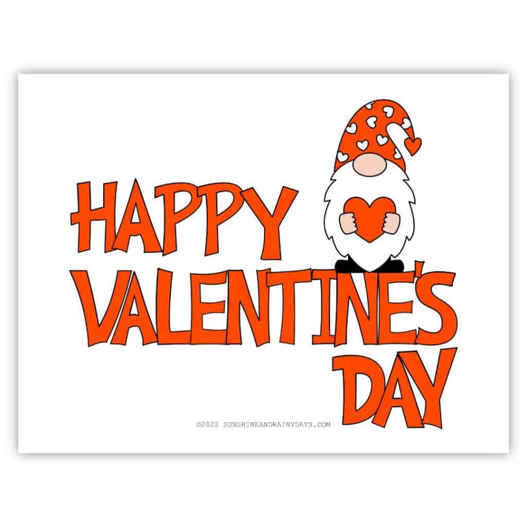 Happy Valentine's Day Sign to print at home!