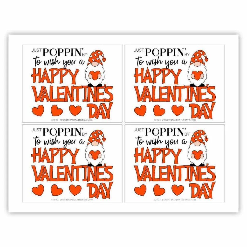 Popcorn Valentine Sunshine and Rainy Days