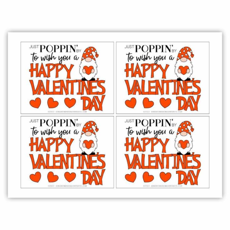 Popcorn Valentine Sunshine and Rainy Days