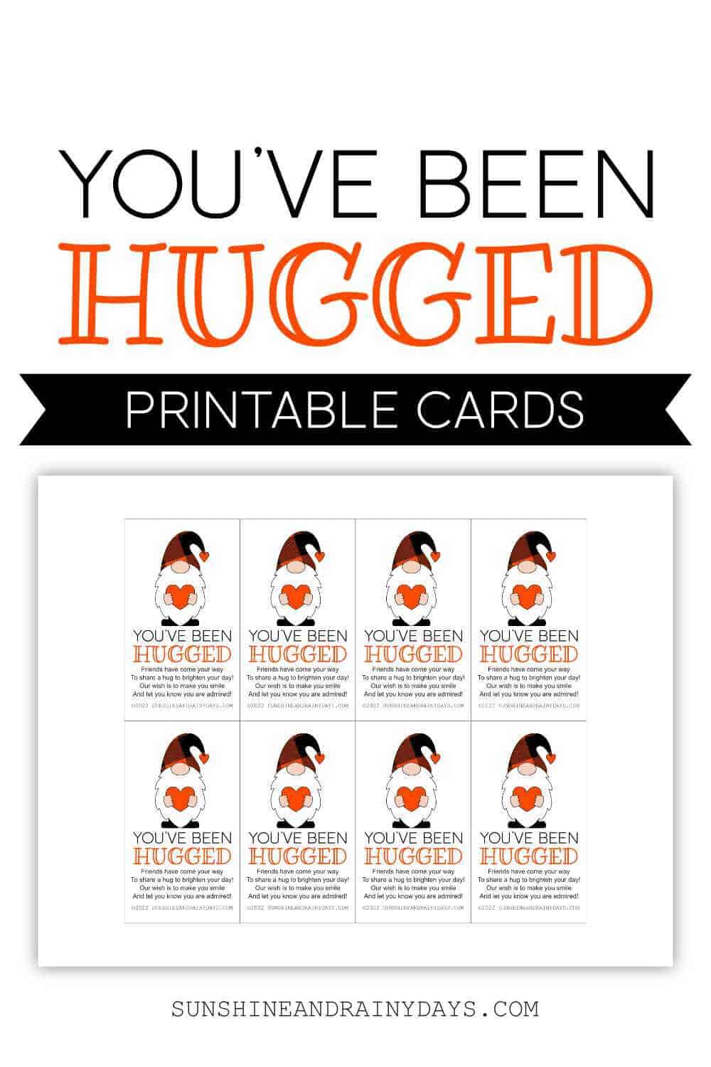 You #39 ve Been Hugged Printable Cards For Any Day Of The Year Sunshine