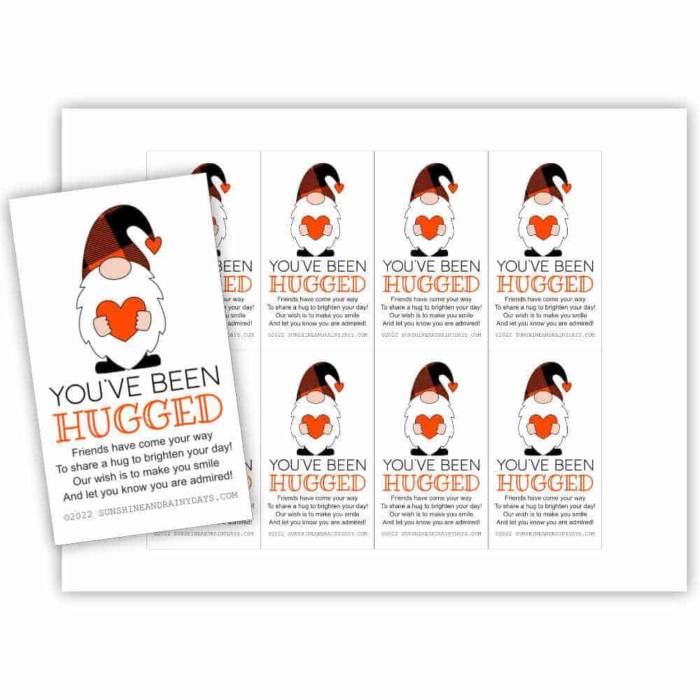 You've Been Hugged Printable Cards For Any Day Of The Year Sunshine