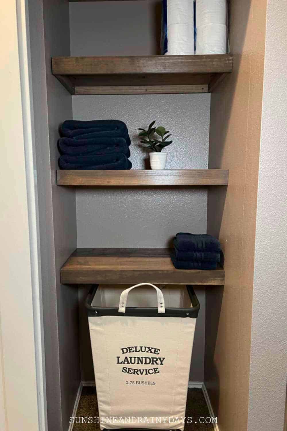 DIY Small Closet Shelves