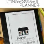 Home Project Planner binder.