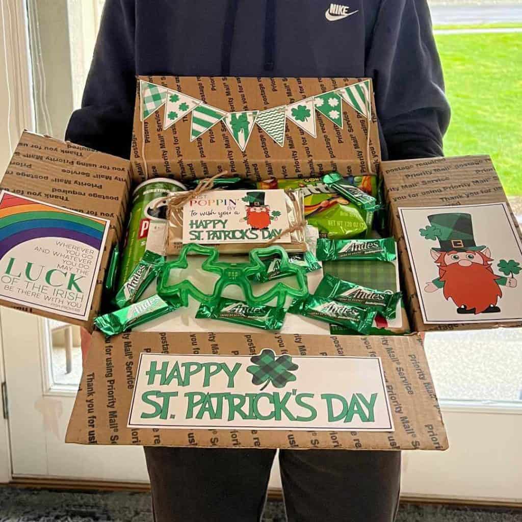 St. Patrick's Day care package full of green things!