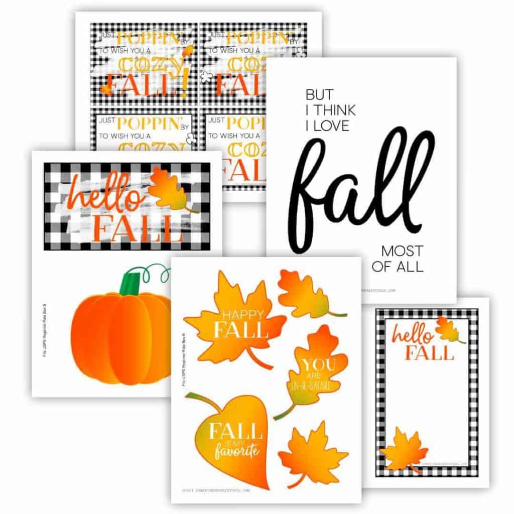 Fall Care Package printables.