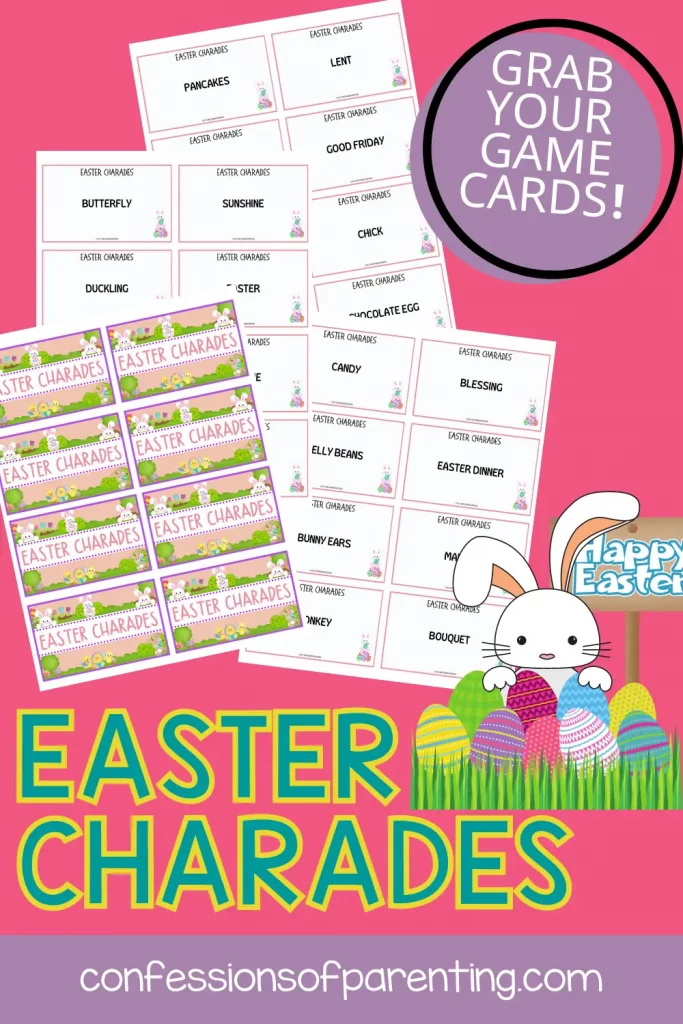 Easter Charades printables.