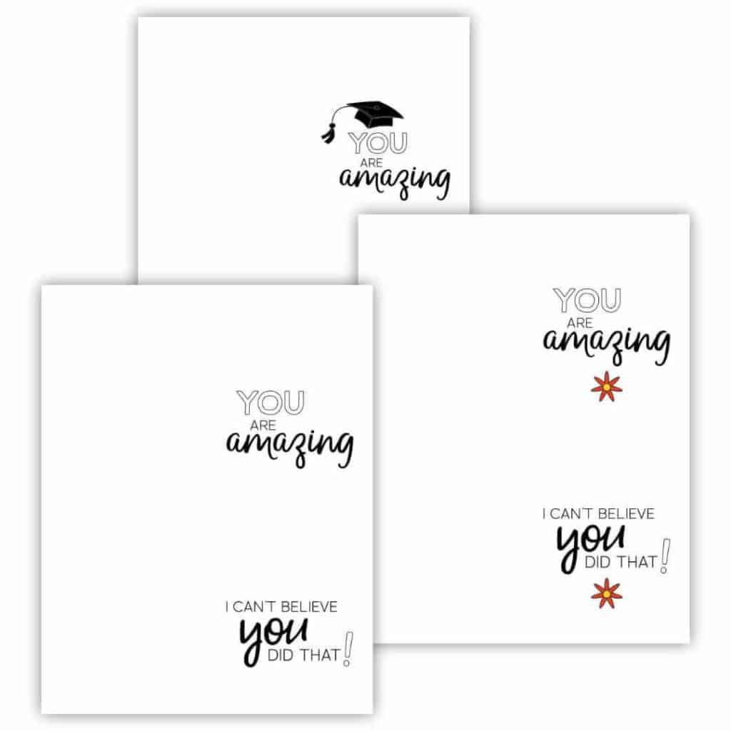 Congratulation card printables.