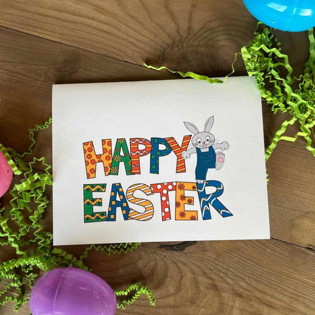 Happy Easter Notecard you can print at home!