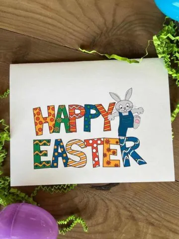 Happy Easter Notecard you can print at home!