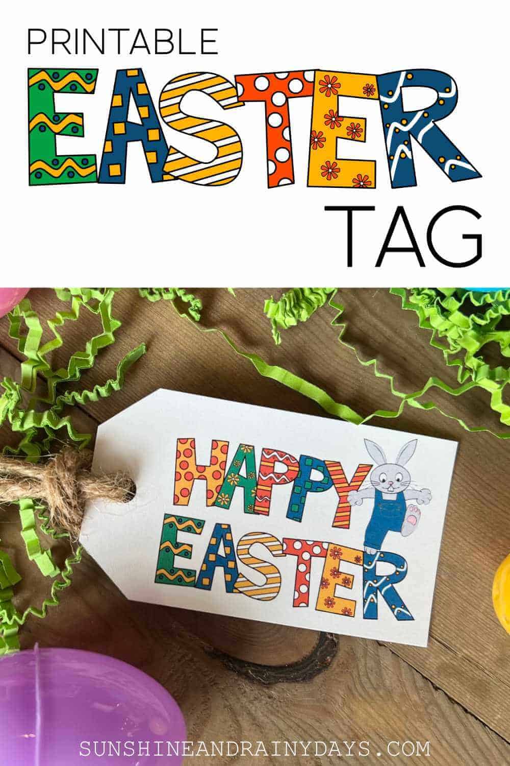 Happy Easter Tags - Sunshine and Rainy Days