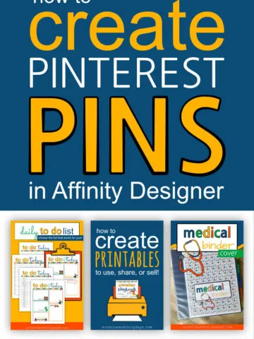 How to create Pinterest pins in Affinity Designer.