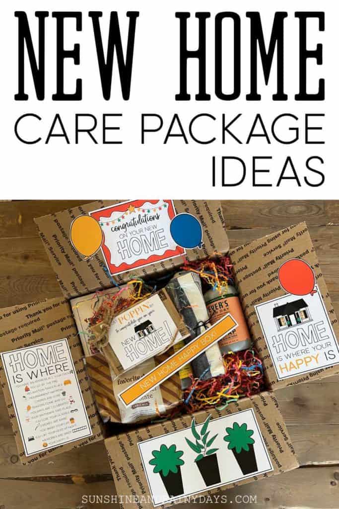 New home care package ideas with a box full of the comforts of home.