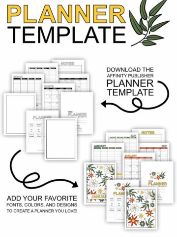 Affinity Publisher planner template.
