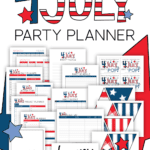 4th of July Party Planner printable pages.
