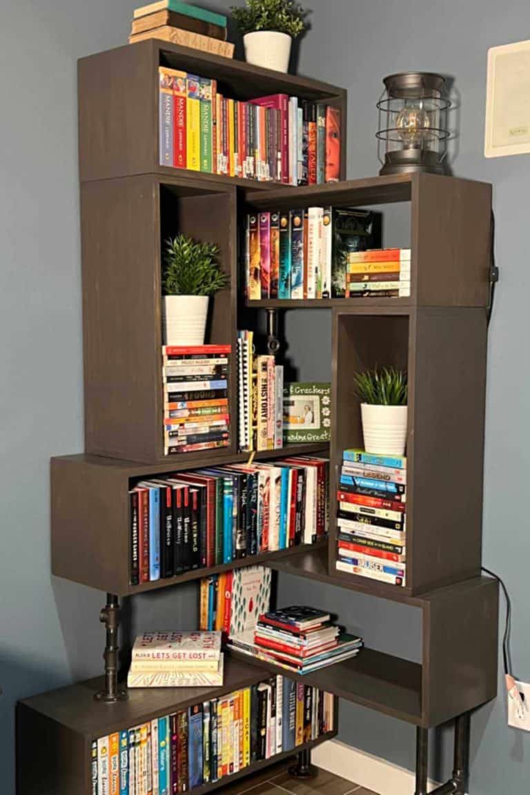 How To Build A DIY Corner Bookshelf Out Of Wood
