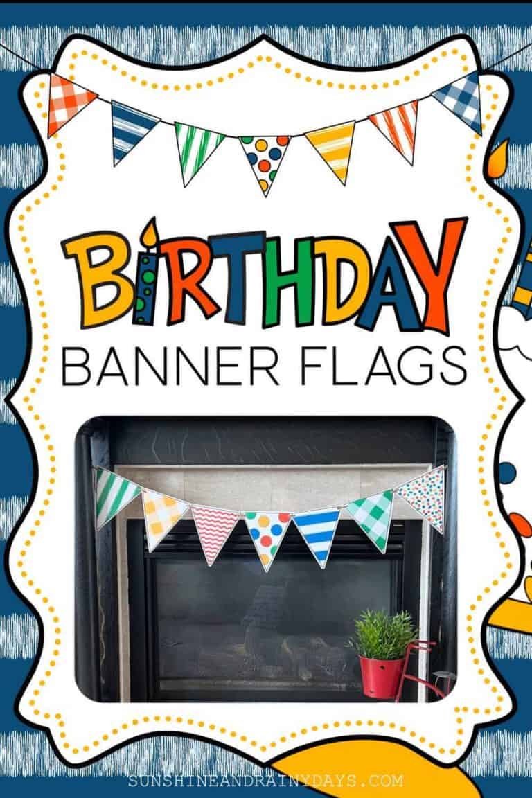 Birthday Banner Flags you can print at home!