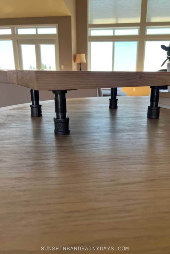 Tabletop Riser on a table to add dimension to table decor.