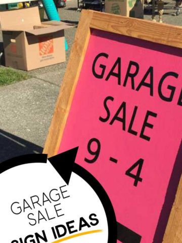 Garage Sale Sign Ideas