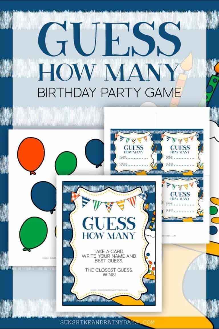 Guess How Many Birthday Party Game