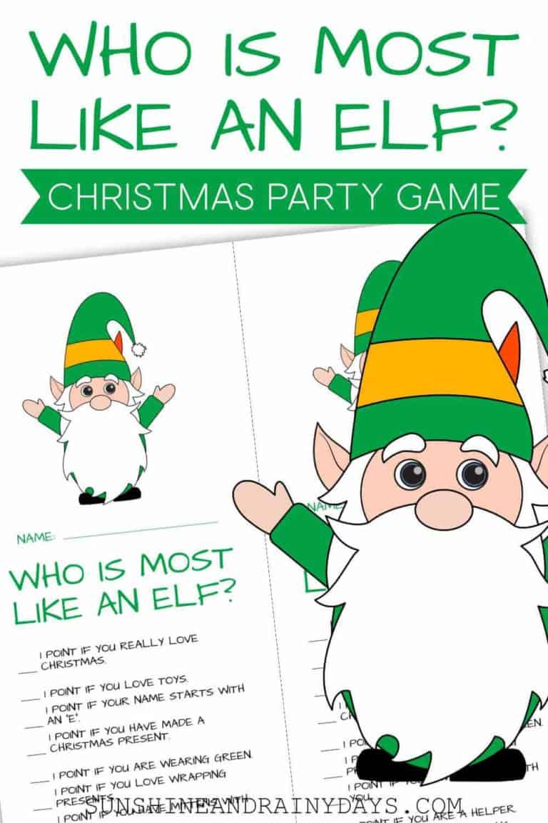 Who Is Most Like An Elf Christmas Party Game