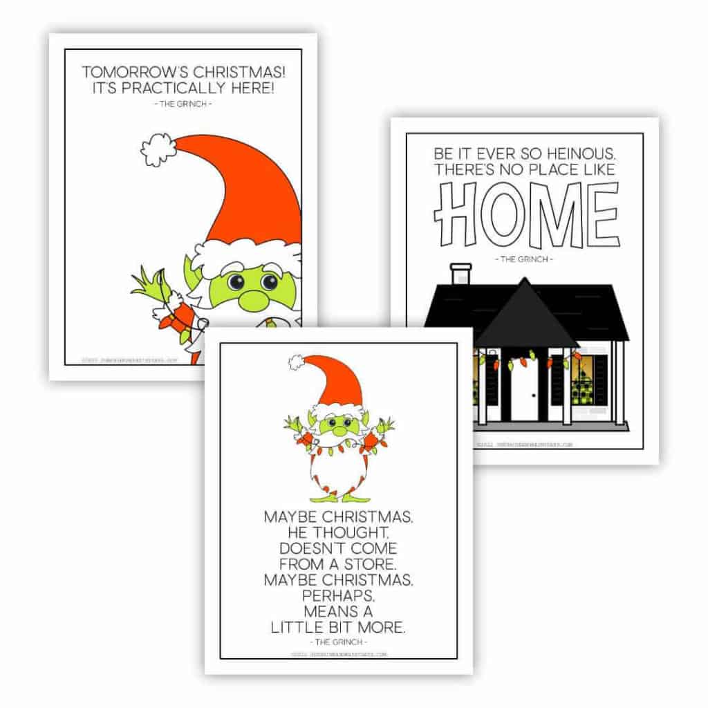 Printable Grinch Quote Signs to print at home!