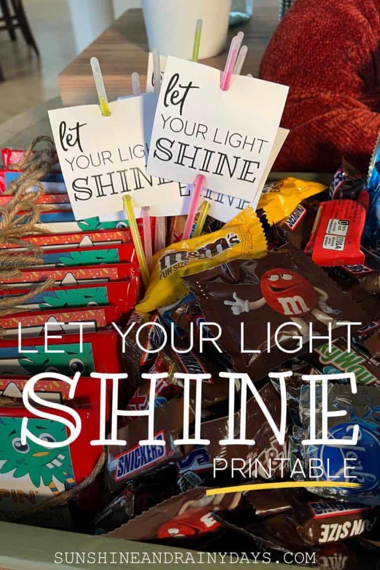 Let Your Light Shine Glow Stick Party Favor Idea