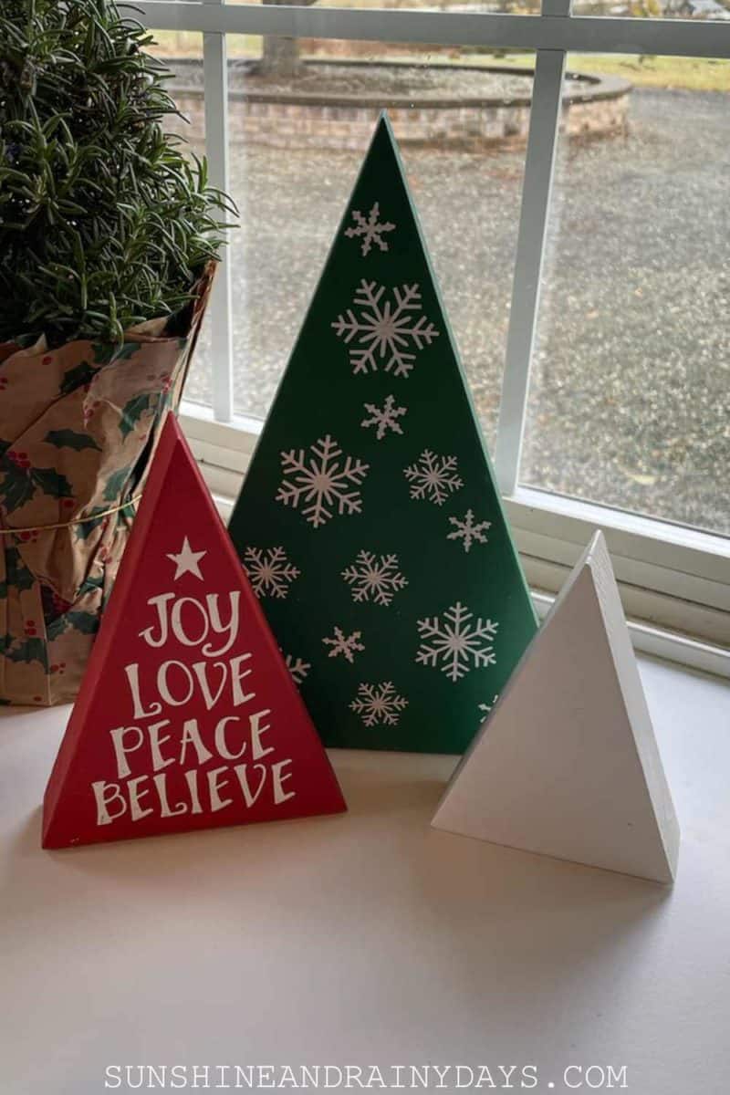 Easy Diy Wood Christmas Tree Triangle Sunshine And Rainy Days