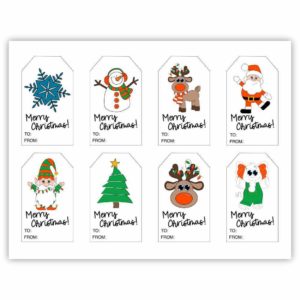 Fillable Christmas Gift Tags - Sunshine and Rainy Days