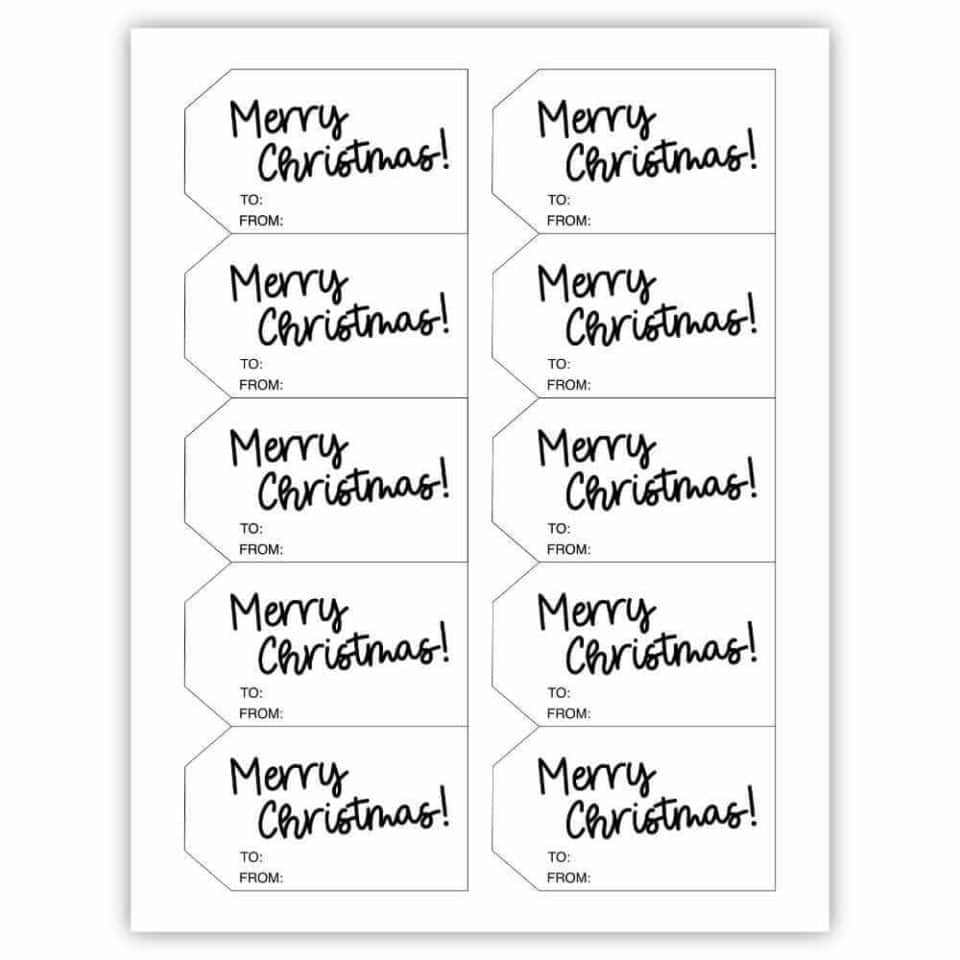 Fillable Christmas Gift Tags - Sunshine and Rainy Days