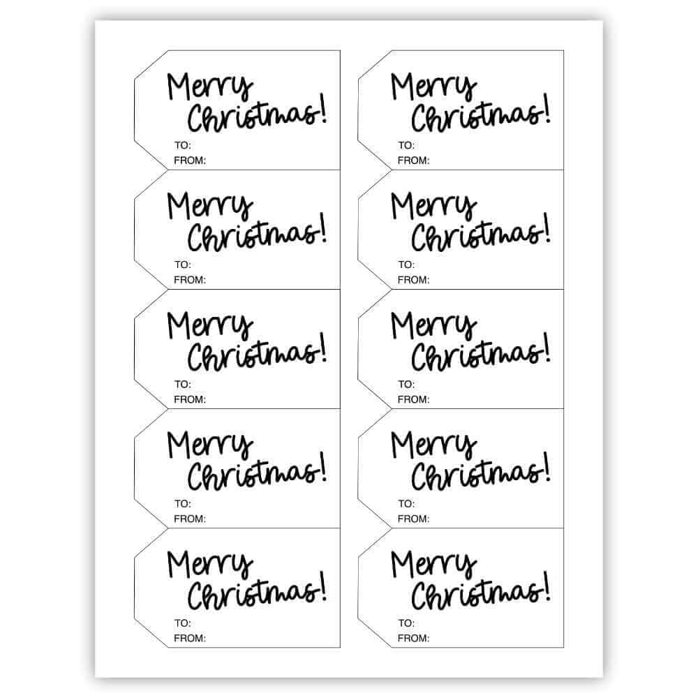 Fillable Merry Christmas Gift Tags you can print at home.