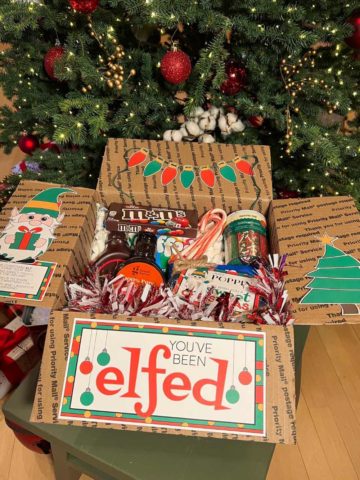 You've Been Elfed care package idea.