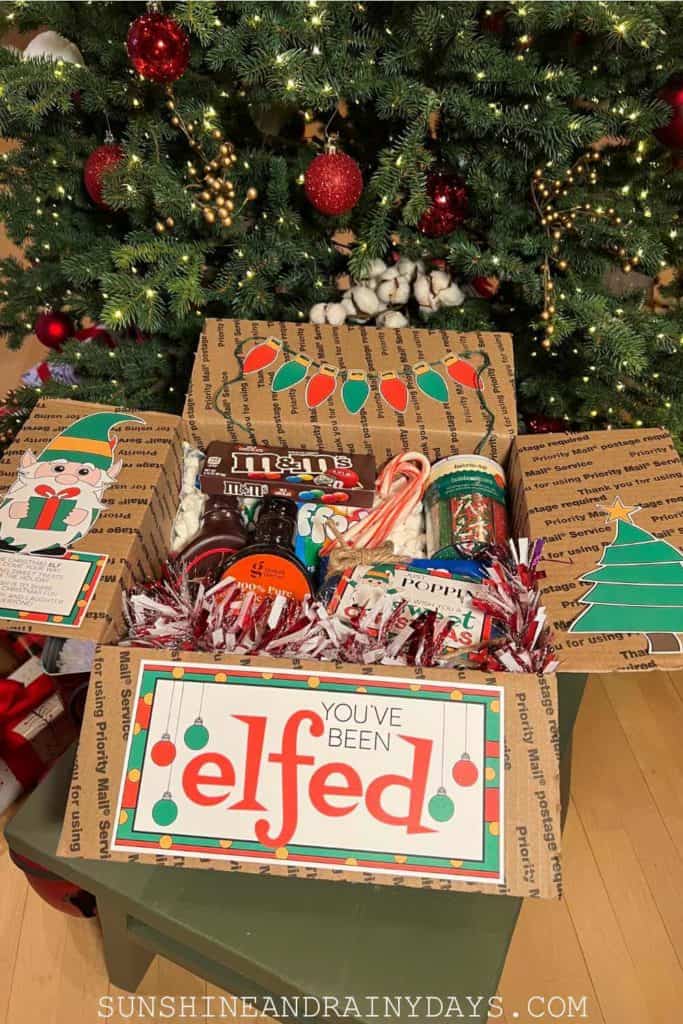 You've Been Elfed care package idea.
