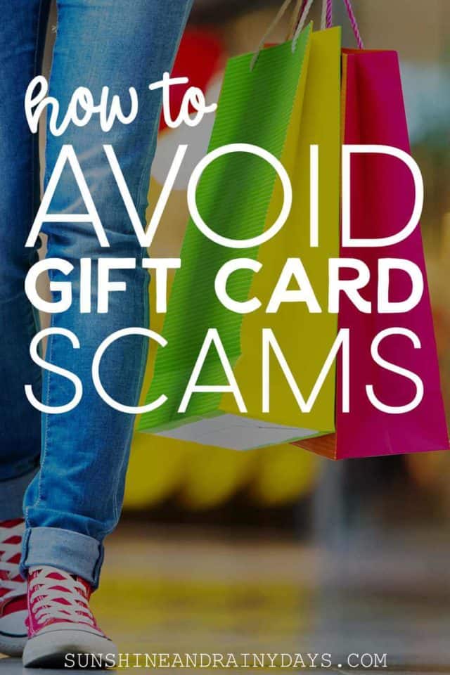 How To Avoid Gift Card Scams - Sunshine and Rainy Days