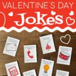 Image of eight Valentine Joke cards to pass out.