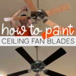 How to paint ceiling fan blades.