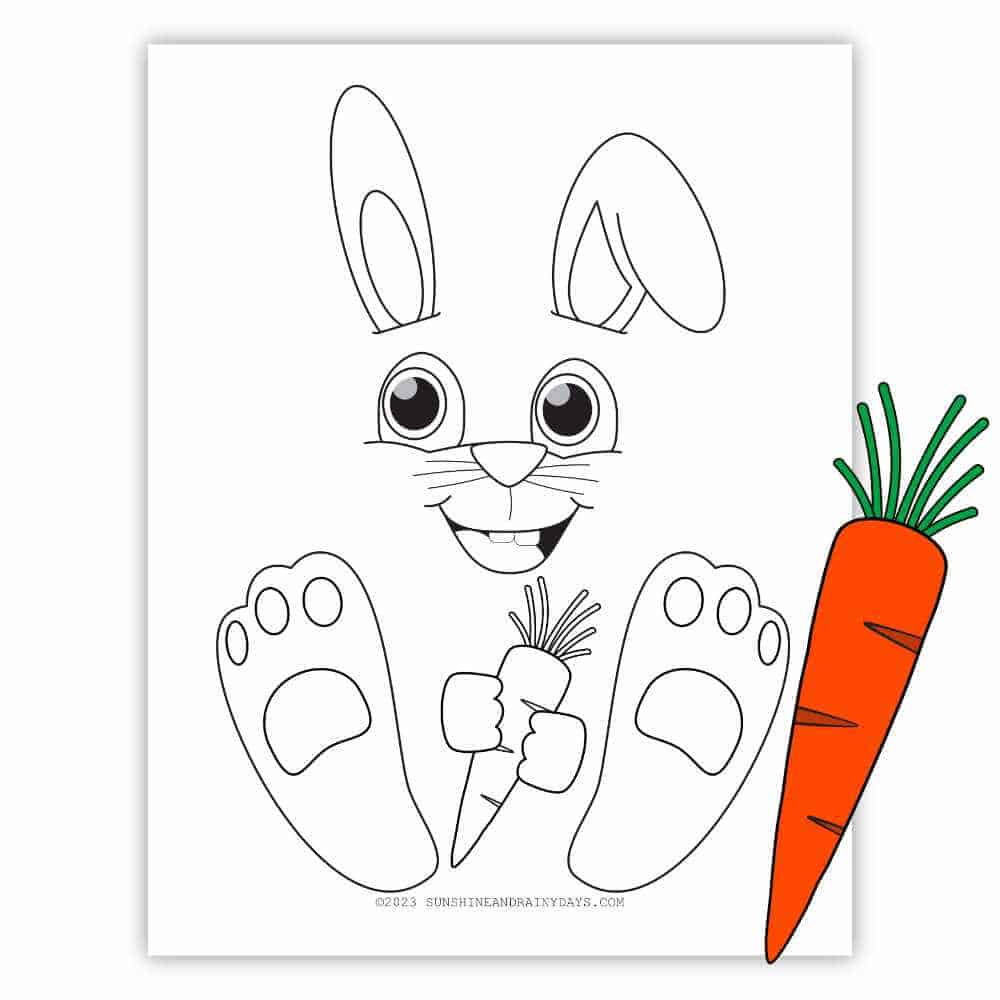 Easter Bunny Coloring Page you can print at home!