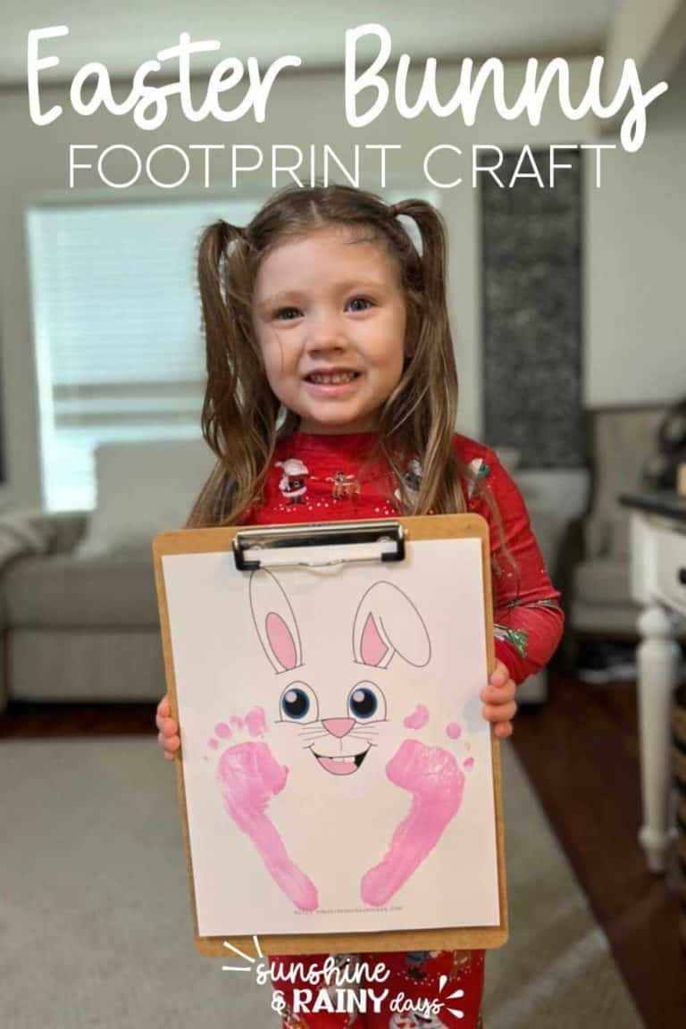 Easter Bunny Footprint Craft