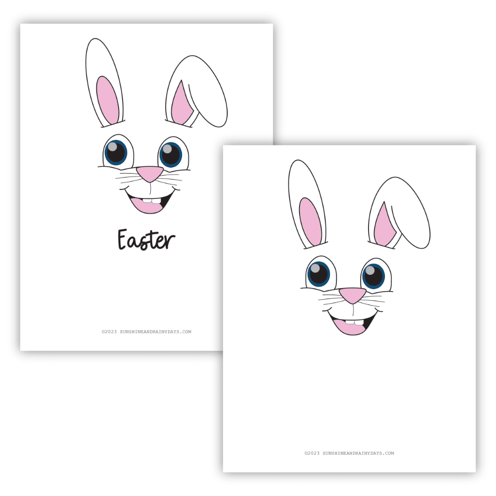 Easter Bunny Footprint Craft Printable Pages