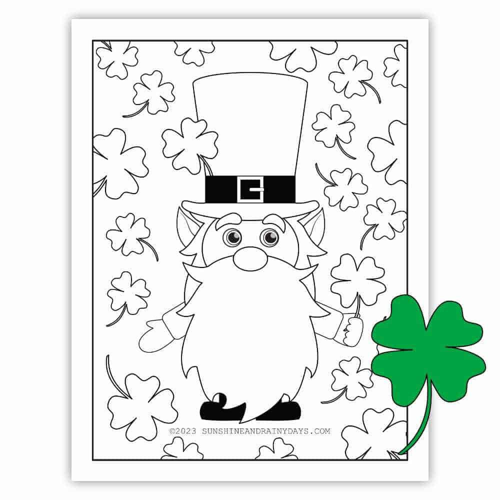 St. Patrick's Day Coloring Page Printable