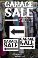 Printable Garage Sale Signs - Sunshine and Rainy Days