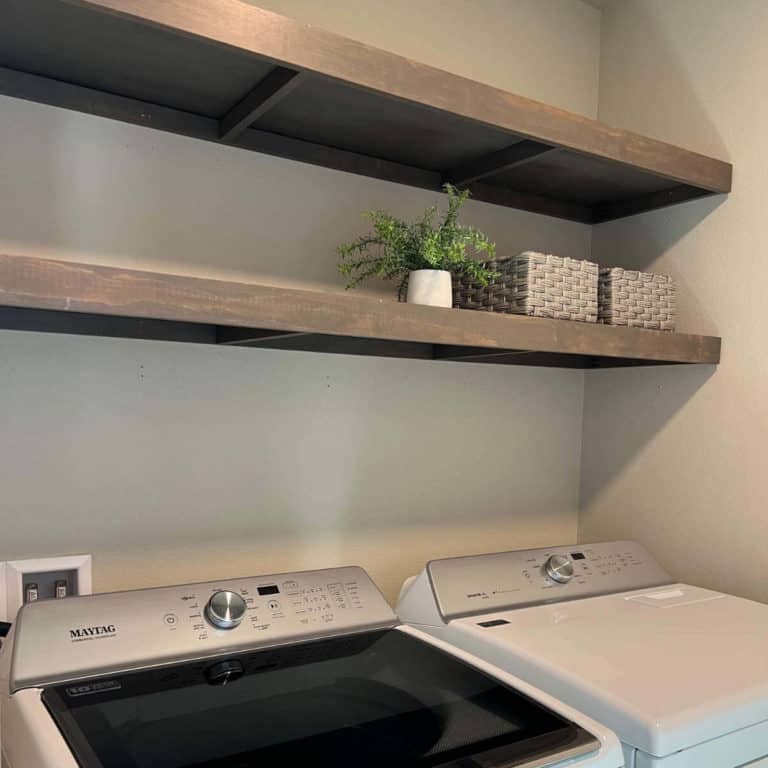 DIY Laundry Room Shelves