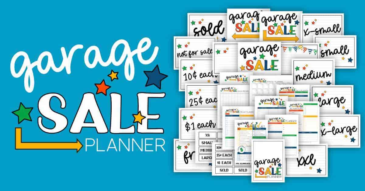 Garage Sale Planner - Sunshine and Rainy Days