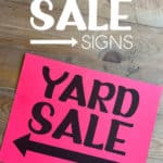 Printable Yard Sale Signs