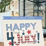 Printable Happy 4th of July Card