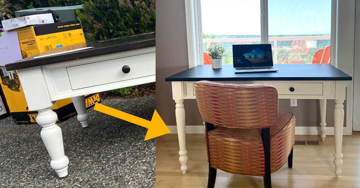 How To Turn A Coffee Table Into A Desk Sunshine and Rainy Days