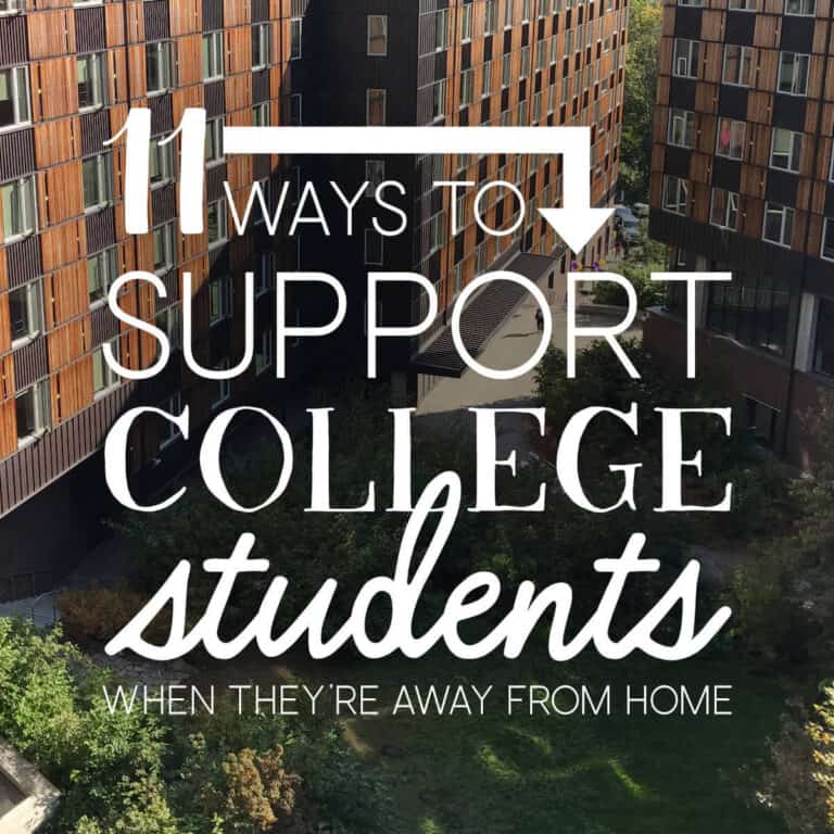 Image of dorm buildings on a college campus.