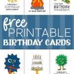 Image of six free printable Birthday cards.