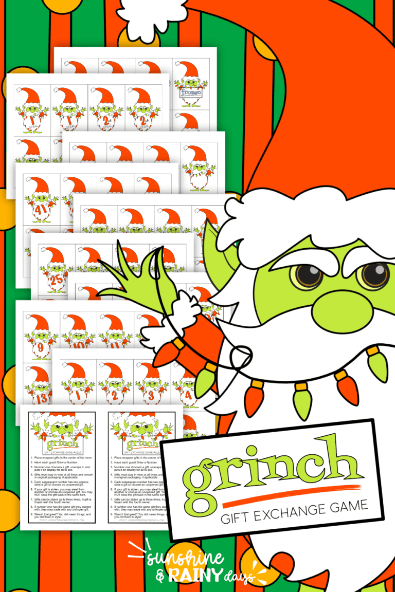 Grinch Gift Exchange Game Rules And Numbers