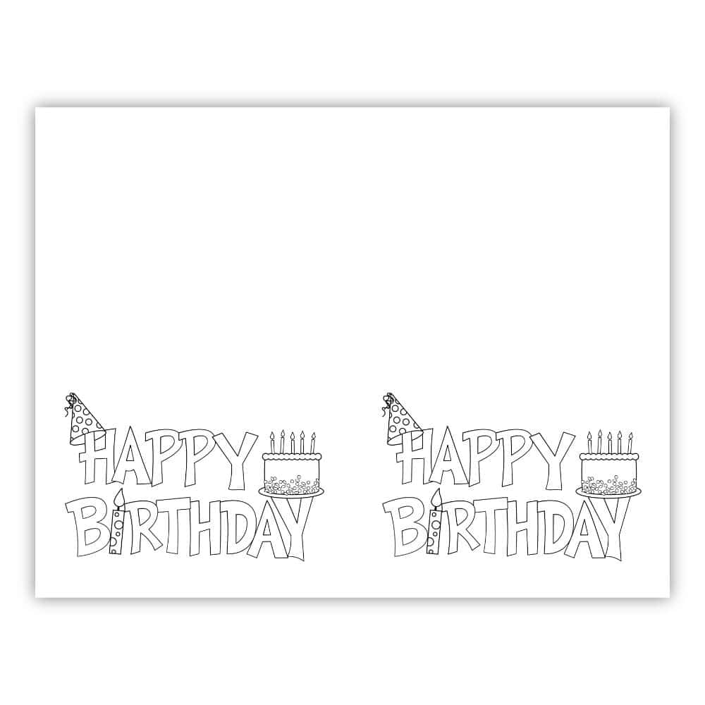 Free Printable Happy Birthday Coloring Card